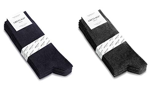 Greylags Prima Calcetines Algodón Peinado Costuras Cosidas a Mano Cómodo Business Calcetines | Hombres y mujeres | 80% Algodón | Certificado Oeko-Tex Standard 100