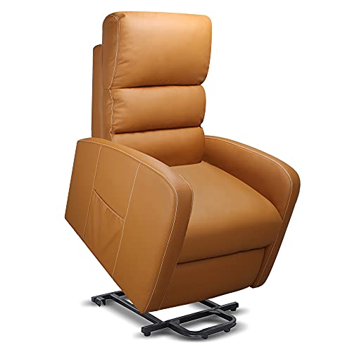 gridinlux | Sillón Relax Masaje Levanta Personas Camel | Reclinable | Elevación Automática con Mando de Control | 5 Modos | Función Calor Lumbar | 8 Motores | 4 Zonas de Masaje | Polipiel