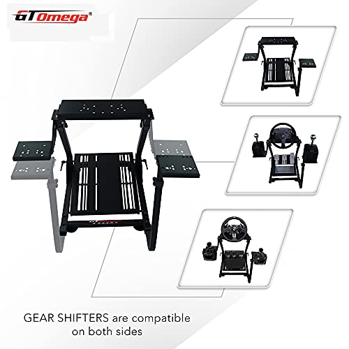 GT Omega Soporte de Volante PRO para Logitech G29 G920 G923 Thrustmaster T500 T300 TX y TH8A Shifter Mount V1 - PS4 Xbox Fanatec Clubsport - Diseño Ajustable en inclinación para la experiencia Sim Racing