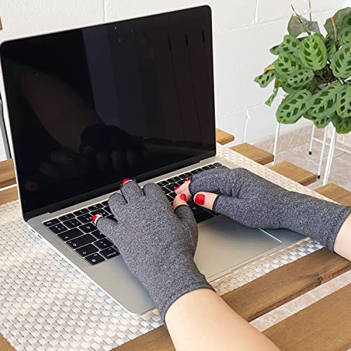 Guantes de Compresión Artritis (Tunel Carpiano) para Mujer y Hombre, Guantes Artrosis, Ofrecen Calor y Compresión, Ayuda a Aumentar la Circulación Reduciendo el Dolor y Promover la Sanación