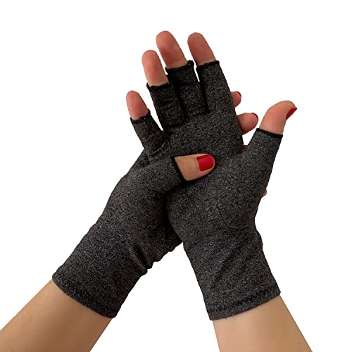 Guantes de Compresión Artritis (Tunel Carpiano) para Mujer y Hombre, Guantes Artrosis, Ofrecen Calor y Compresión, Ayuda a Aumentar la Circulación Reduciendo el Dolor y Promover la Sanación