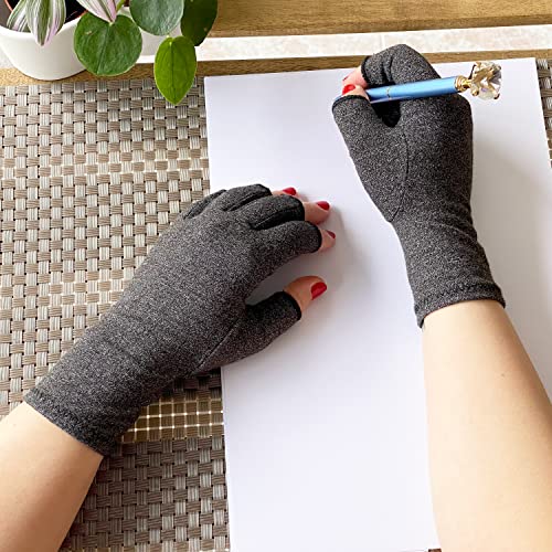 Guantes de Compresión Artritis (Tunel Carpiano) para Mujer y Hombre, Guantes Artrosis, Ofrecen Calor y Compresión, Ayuda a Aumentar la Circulación Reduciendo el Dolor y Promover la Sanación