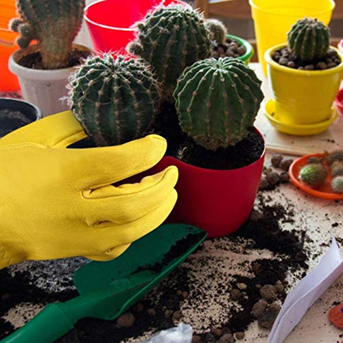 Guantes de jardín de manga larga Con guantes de trabajo de cuero duraderos para jardín, guantelete de protección de antebrazo largo a prueba de cortes, grande Para rosas, moras, cactus y otras plantas