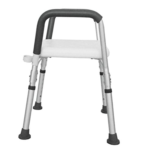 Guoyajf Silla De Ducha para Ancianos, Antideslizante con Brazos, Taburete De Baño, Taburete De Ducha para Embarazadas, Silla De Baño De Materiales De Aleación De Aluminio, Altura Ajustable