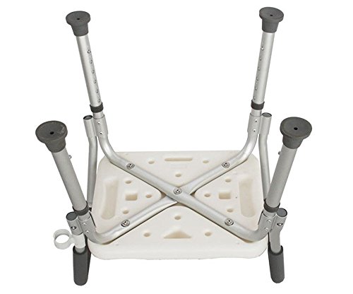 Guoyajf Silla De Ducha para Ancianos, Antideslizante con Brazos, Taburete De Baño, Taburete De Ducha para Embarazadas, Silla De Baño De Materiales De Aleación De Aluminio, Altura Ajustable