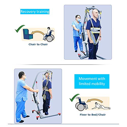 GVFKGD Eslinga médica Honda de Entrenamiento para Caminar, Arnés Respirable De Paciente De Cuerpo Completo, Eslinga De Elevación con para Paciente y Minusválido,XL