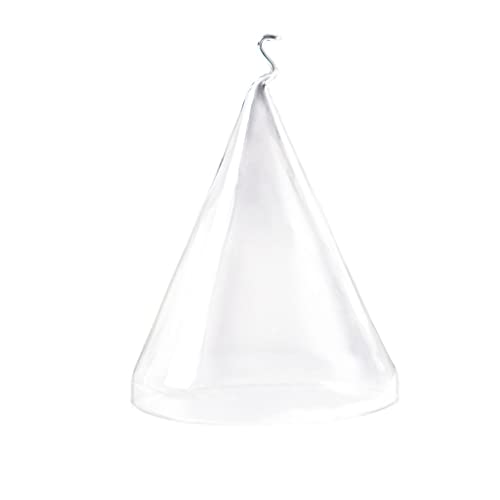 GYQZC Cubierta de Infusor de Humo, Cúpula Decorativa de Vidrio Transparente Tapa para Platos, Cuencos y Vasos Infusión de Fumar Accesorio Especializado (Color : with pores, Size : 20 * 28cm)