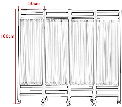 GZD 4-Disparador Plegable Médico Pantalla de privacidad Cortina Médico Biombo con la Rueda para Clínicas Médicas, Salones de Belleza