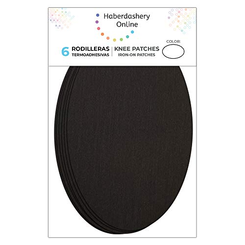 Haberdashery Online 6 Rodilleras TERMOADHESIVAS Gris Colegio Color 33. Rodilleras para Proteger Pantalones