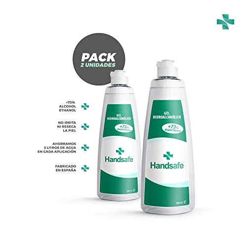 Handsafe Pack 2x500 ml Gel Hidroalcohólico desinfectante – 1000 ml