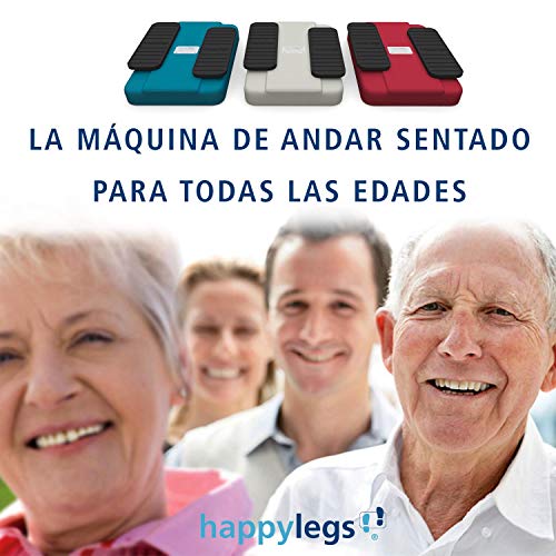 Happylegs - Ejercitador de Gimnasia Pasiva Piernas | La Máquina de Andar Sentado Perfecta para Rehabilitación y las Piernas Cansadas | Mejora la Circulación (Rojo)