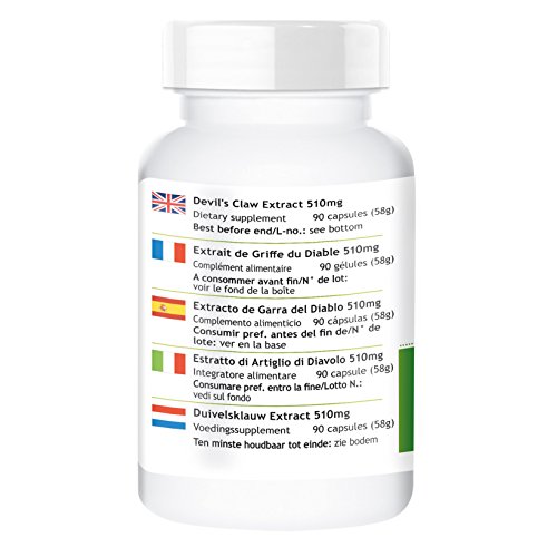 Harpagofito 510mg – Harpagophytum procumbens – Vegano – 90 cápsulas