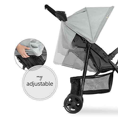 Hauck Citi Neo 3 de hasta 25 kg, silla de paseo, respaldo reclinable desde el nacimiento, plegado pequeño, plegar con una sola mano, 3 ruedas, ultraligero - solo 7,5 kg, portavasos - gris (311271)