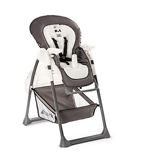 Hauck Trona Evolutiva Sit N Relax, Hamaquita para Bebes de Nacimiento hasta 9 kg, Silla Reclinable para Niños hasta 15 kg, Regulable en Altura, Plegable, Ruedas, Arco Móvile, Mesa, Gris