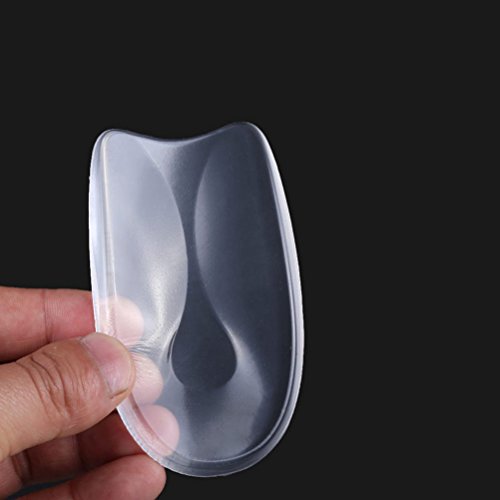 healifty 1 par espolón calcáneo talón Cojín silicona gel Forma de U Heel Pad para aliviar el dolor de talón – Tamaño M