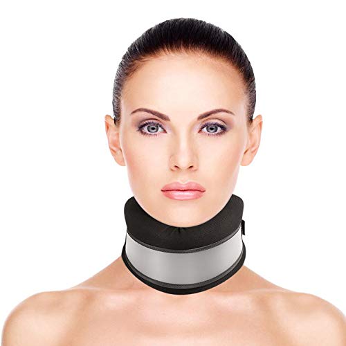 Healifty Collarín Cervical Blando - Blando Collarines Cuello Ortopédico, Soporte de Cuello, Alivio del Dolor y la Presión en la Columna Vertebral (Negro)