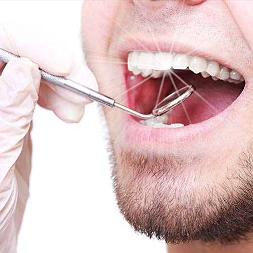 HEALIFTY Espejo de la boca del espéculo dental Espejo de la inspección del estomatoscopio para la boca (plata)