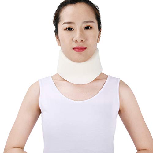 HEALLILY Collarín Cervical de Espuma Suave Ajustable Soporte de Cuello Soporte de Vértebras Envoltura de Latigazo Cervical Alinea Y Estabiliza La Columna Vertebral para Aliviar La Presión del Dolor L