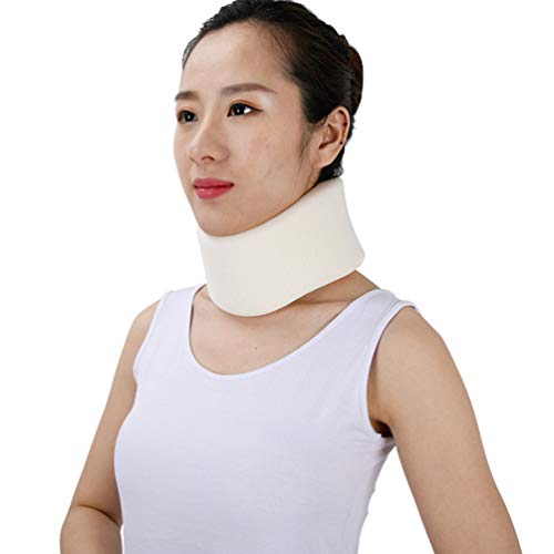 HEALLILY Collarín Cervical de Espuma Suave Ajustable Soporte de Cuello Soporte de Vértebras Envoltura de Latigazo Cervical Alinea Y Estabiliza La Columna Vertebral para Aliviar La Presión del Dolor L