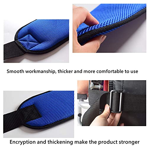 healthwen Cinturón de Seguridad Ajustable para Silla de Ruedas Cinturones de Seguridad para Silla de Ruedas para Pacientes Correas de arnés de cojín con Hebilla de fácil liberación