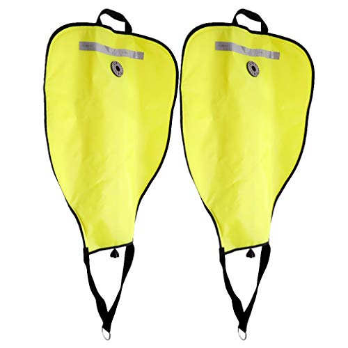 Heinside 2 Piezas de Salvamento Ascensor Scuba Diving Técnica 50 Libras Bolsa con la válvula de Descarga Amarillo Durable (Color : Yellow)