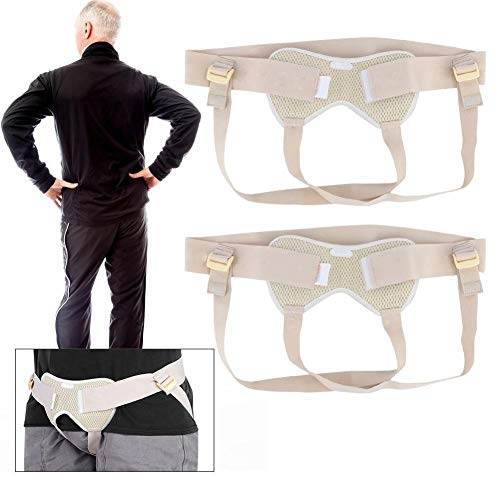 Heitune Hernia Inflable Hernia Inguinal Cinturón Ingle Soporte De La Bolsa For Adultos Mayores Pequeño