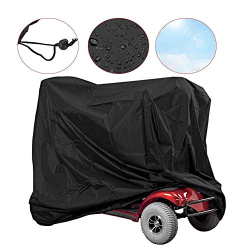 HERCHR Cubierta de Bicicleta, Cubierta para Lluvia al Aire Libre, Cubierta de Protección Impermeable Oxford Funda Protectora para Almacenamiento de Sillas de Ruedas y Scooters 140 x 66 x 92cm