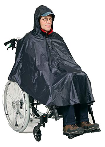 HeRo24 Poncho de lluvia para silla de ruedas, también para bicicleta o como protección contra la lluvia.