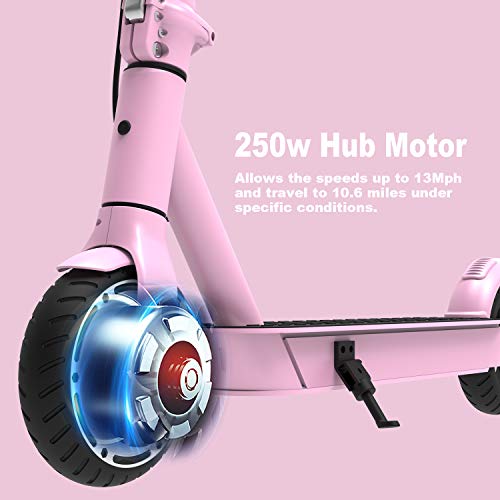 Hiboy Patinete Eléctrico S2 Lite - Neumáticos sólidos de 6.5" - hasta 16 KM de Largo Alcance y 21 KM/H Scooter portátil Plegable para niños Adultos con Doble Sistema de frenado