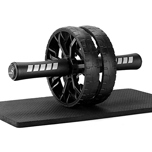 Hivool Rodillo Abdominales - Aparato de abdominales Ab Roller con Rueda y Rodillera para Ejercicios Musculares y Centrales, Hogar y Gimnasio Equipo de Entrenamiento Abdominal para Hombres y Mujeres