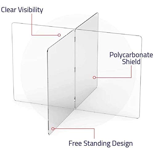 HJRD Mampara de Protección Metacrilato, para Tienda, Hospital, Comercio, supermercado, Restaurante, Ligero y facil de Instalar,Personalizable(120x60x45)