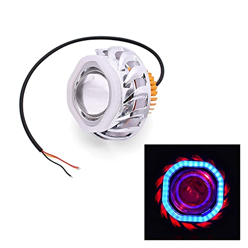 Hjunisshkm Motocicleta LED Faro Round Angel Eyes Spot Light Fog LÁMPARA FIT Compatible with para Yamaha XT1200Z Super TENERE YZF R120 R1 R3 R5 R6 600R ahdyj (Color : A)