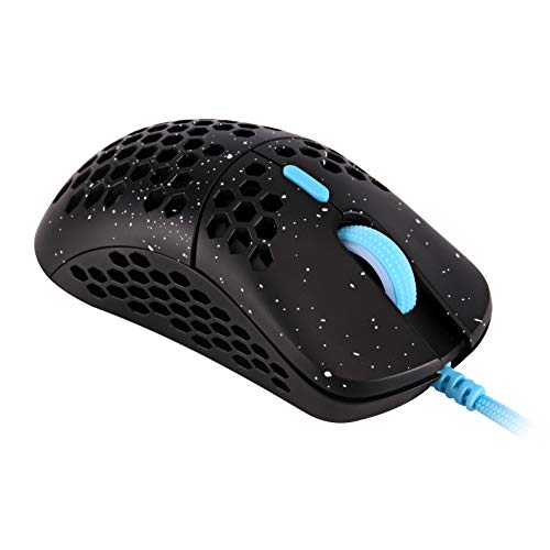 HK Gaming Mira M Ratón para Juegos con Cable Ambidiestro Honeycomb Ultralight RGB - 12000 cpp - 6 Botones - 63 g (Mira-M, Phantom)