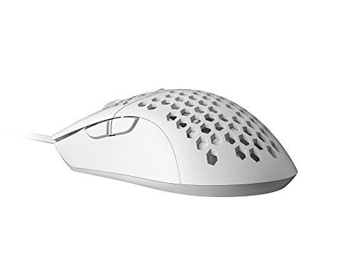 HK Gaming Sirius M - Ratón para videojuegos (12 000 cpi, 6 botones, 54 g), color blanco