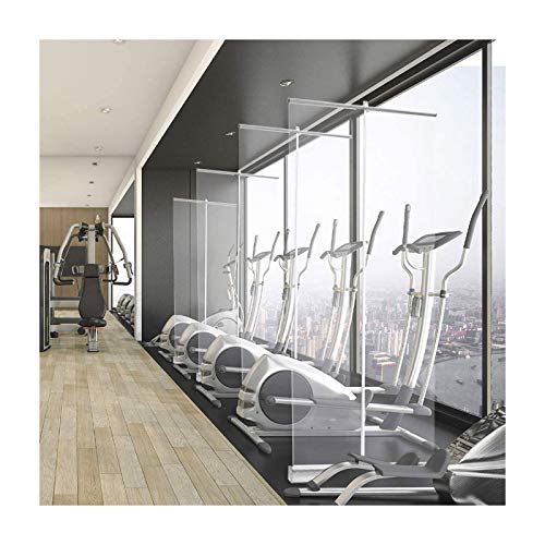 HLMBQ Plegable Divisor Pantalla,Mampara Protectora separadora Escudo,Banner Enrollable Separación Biombo,contra estornudos PVC Transparente 60X160cm/80X180cm Salón Clínicas Barbero