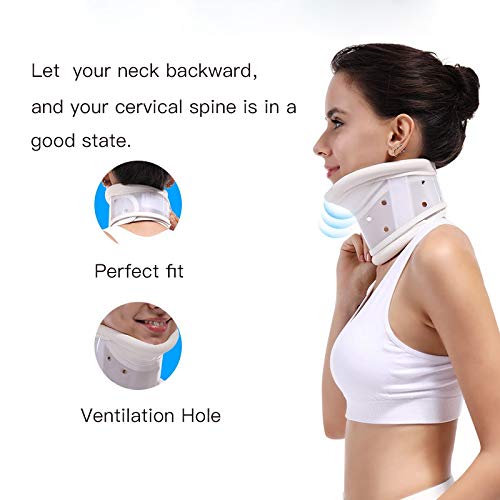 HLPIGF CollaríN Cervical con Soporte para la Barbilla para Aliviar el Dolor de Cuello RíGido CollaríN Cervical Tirantes para el Cuello Cuidado óSeo Soporte para el Cuello S