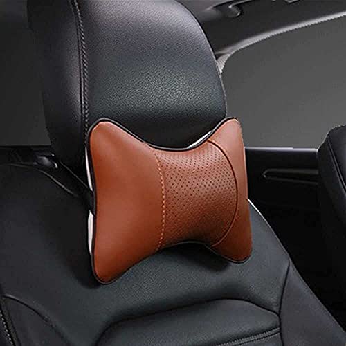 HMGANG Reposacabezas para Coche Almohada del reposacabezas del Coche de 2 Piezas, Almohada de la Almohada de la Espalda Four Seasons General Propósito Tratamiento Especial Almohada (Color : Beige)