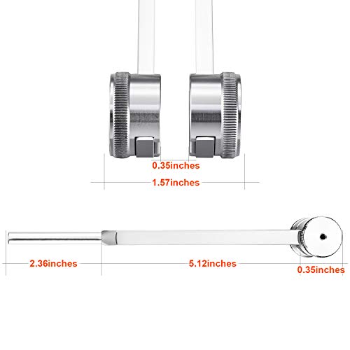 Horquilla de afinación de 128 Hz Horquilla de aleación de aluminio que ofrece respuesta de frecuencia precisa con un martillo de silicona, herramienta de reparación y paño de limpieza