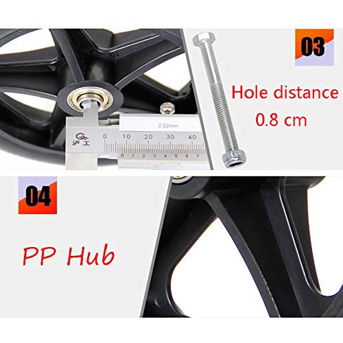 HRD Paquete de 2 Ruedas Delanteras Repuesto para Silla de Ruedas 15 cm 17 cm 20 cm