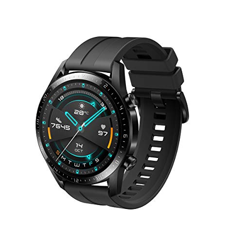 Huawei Watch GT2 - Smartwatch con Caja de 46 Mm (Hasta 2 Semanas de Batería, Pantalla Táctil Amoled de 1.39", GPS, 15 Modos Deportivos, Llamadas Bluetooth), Negro Mate