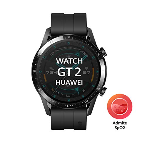 Huawei Watch GT2 - Smartwatch con Caja de 46 Mm (Hasta 2 Semanas de Batería, Pantalla Táctil Amoled de 1.39", GPS, 15 Modos Deportivos, Llamadas Bluetooth), Negro Mate