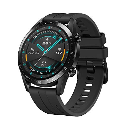 Huawei Watch GT2 - Smartwatch con Caja de 46 Mm (Hasta 2 Semanas de Batería, Pantalla Táctil Amoled de 1.39", GPS, 15 Modos Deportivos, Llamadas Bluetooth), Negro Mate