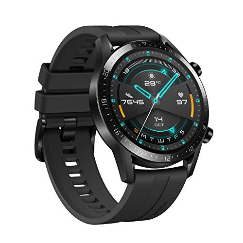 Huawei Watch GT2 - Smartwatch con Caja de 46 Mm (Hasta 2 Semanas de Batería, Pantalla Táctil Amoled de 1.39", GPS, 15 Modos Deportivos, Llamadas Bluetooth), Negro Mate