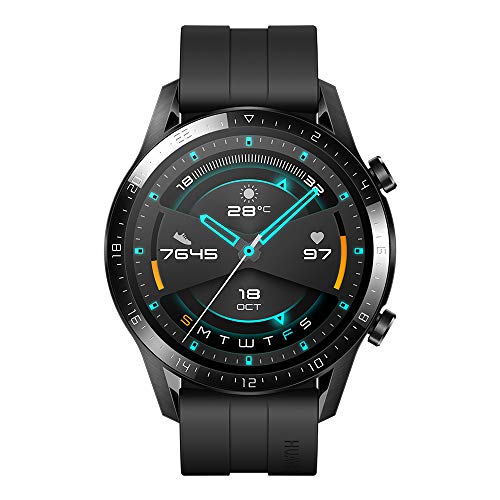 Huawei Watch GT2 - Smartwatch con Caja de 46 Mm (Hasta 2 Semanas de Batería, Pantalla Táctil Amoled de 1.39", GPS, 15 Modos Deportivos, Llamadas Bluetooth), Negro Mate