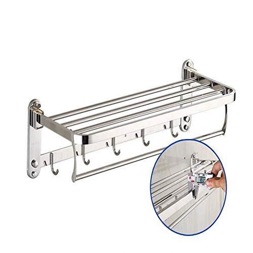 HUIHUAN Estante de Toallas de Acero Inoxidable Plegable Libre de Perforaciones Estante de Múltiples Funciones Estante de Baño Multifuncional Estante para Baño