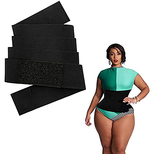 HYISHION Fajas Reductoras Mujer para Gimnasio, Cinturón Adelgazante para Mujer Fitness, Ajustable para Ayuda a La Corrección Postural y Abdominal Quema De Grasa Faja Postparto,Negro,6M