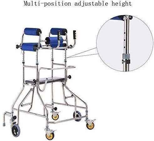 HYY-AA Silla de ruedas for adultos de edad avanzada Walker Walker Rehabilitación Equipo de entrenamiento de los miembros inferiores Asistida Caminar Camino bipedestador, anti-posterior, anti-vuelco