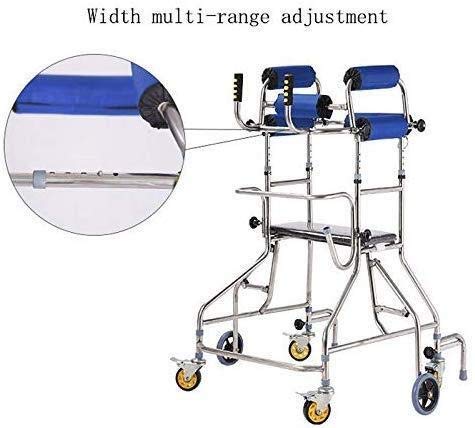 HYY-AA Silla de ruedas for adultos de edad avanzada Walker Walker Rehabilitación Equipo de entrenamiento de los miembros inferiores Asistida Caminar Camino bipedestador, anti-posterior, anti-vuelco