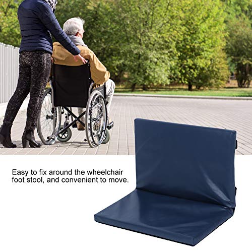 IDWT Reposapiés para Silla De Ruedas, Reposapiés De Silla De Ruedas Fácil De Limpiar, Almohadilla Acolchada para Sillas De Ruedas para Proteger Los Pies(16 * 20 * 1 Pulgada, Azul)