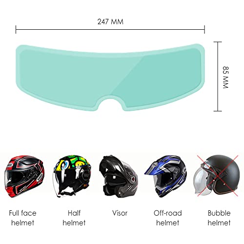 Impermeable, Antivaho Casco,Antivaho Casco Moto, Película Casco Moto, Visión HD, Resistencia a La Hidrólisis Física, Antivaho, Antideslumbrante, Película Protectora Transparente Para Casco.(4PC)